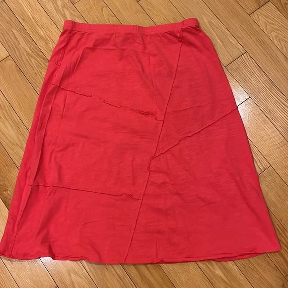 J Jill Pink Lightweight Cotton Knee-Length Skirt Size M - Picture 3 of 6